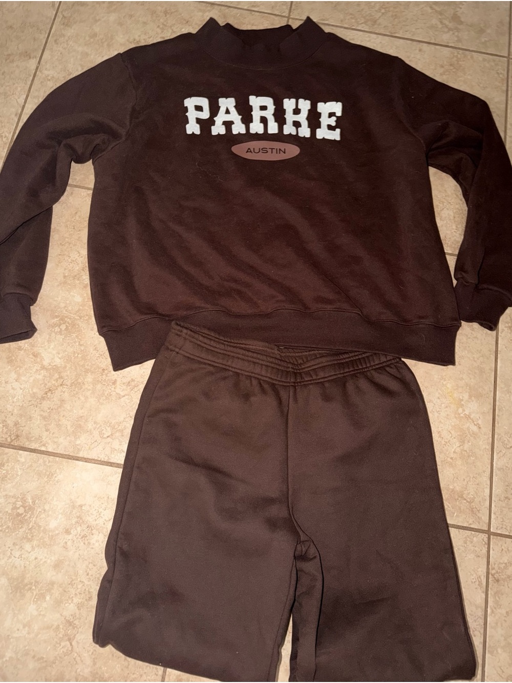 Parker Brown Crewneck and Shorts Set
